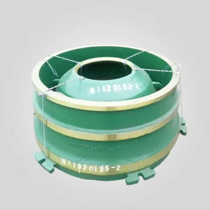 Pair of Mn18Cr2 Cone Crusher Mantle and Bowl Liner with machined surfaces